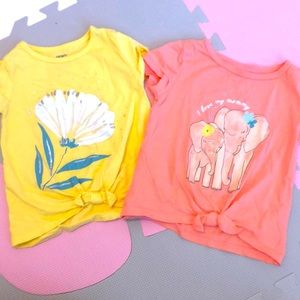 Flower & Elephant toddler shirts